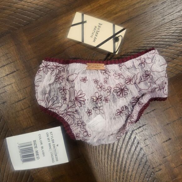 Dolls Kill x Daydream Nation On My Mind Floral Thong Meduim Blush - Picture 7 of 9